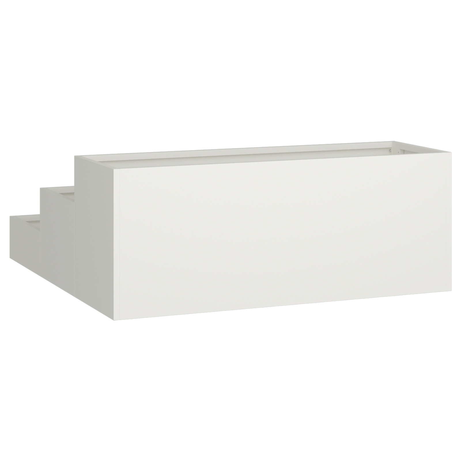 Ghiveci pentru Grădină 3-Tier 90x90x35 cm Alb Oțel GartenMobel Dekor