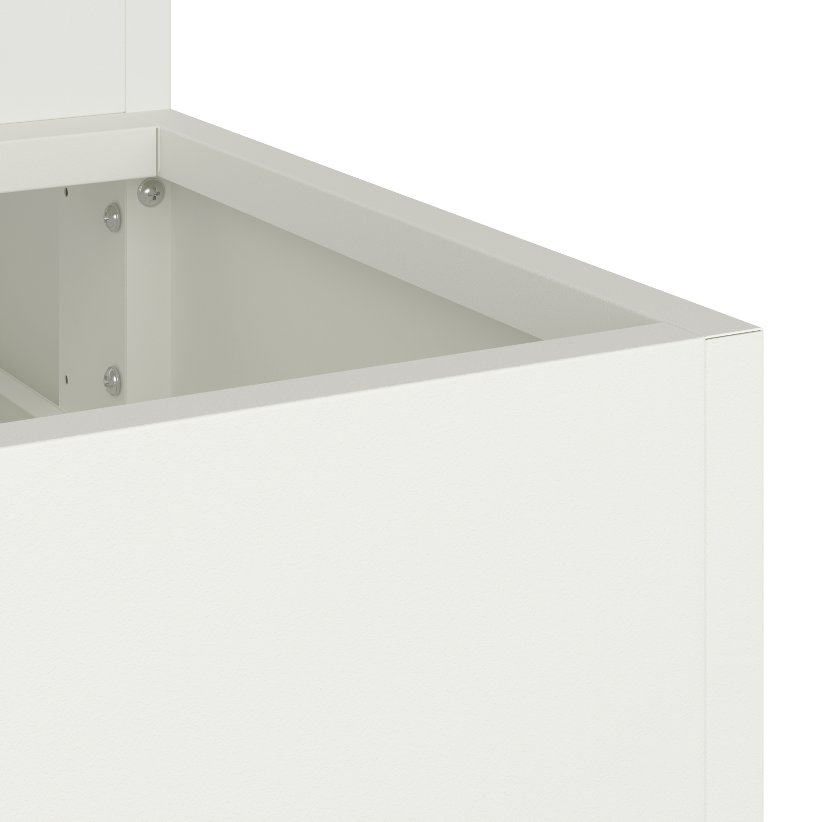 Ghiveci pentru Grădină 3-Tier 90x90x35 cm Alb Oțel GartenMobel Dekor