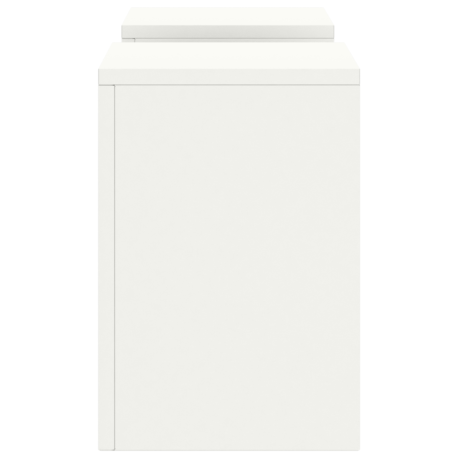 Suporturi plante pilon, exterior, 2 buc., alb, 24x24x35 cm oțel GartenMobel Dekor