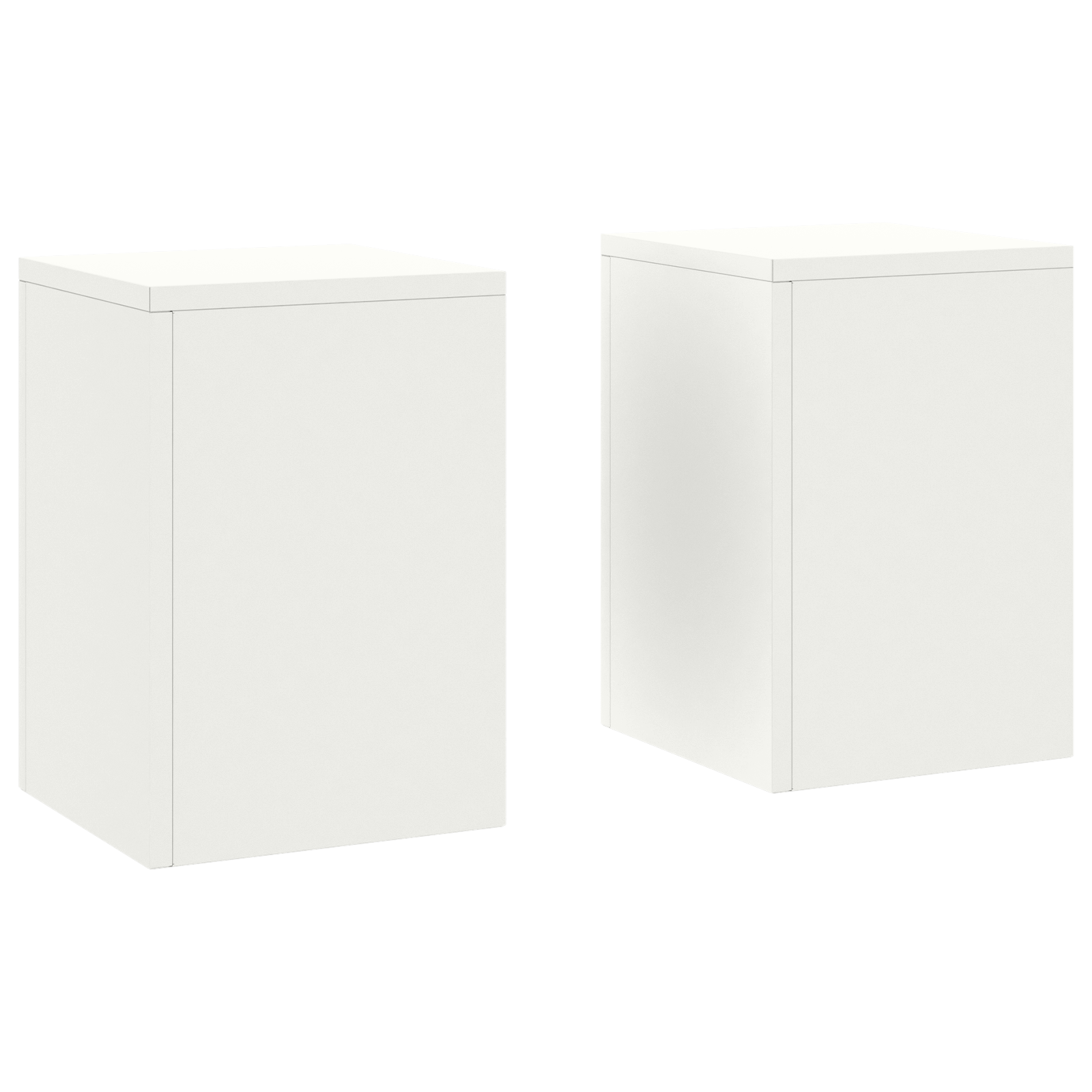 Suporturi plante pilon, exterior, 2 buc., alb, 24x24x35 cm oțel GartenMobel Dekor