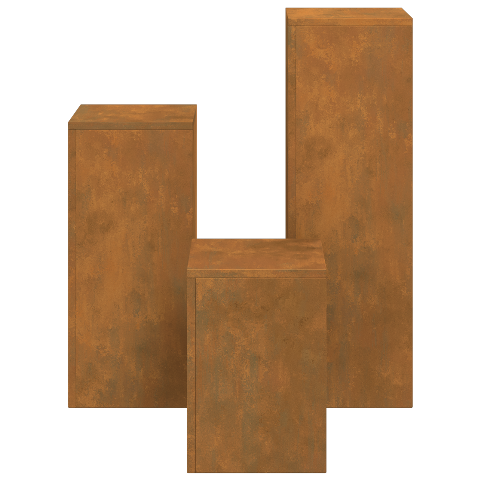 Suporturi plante pilon, exterior, 3 buc., oțel corten GartenMobel Dekor