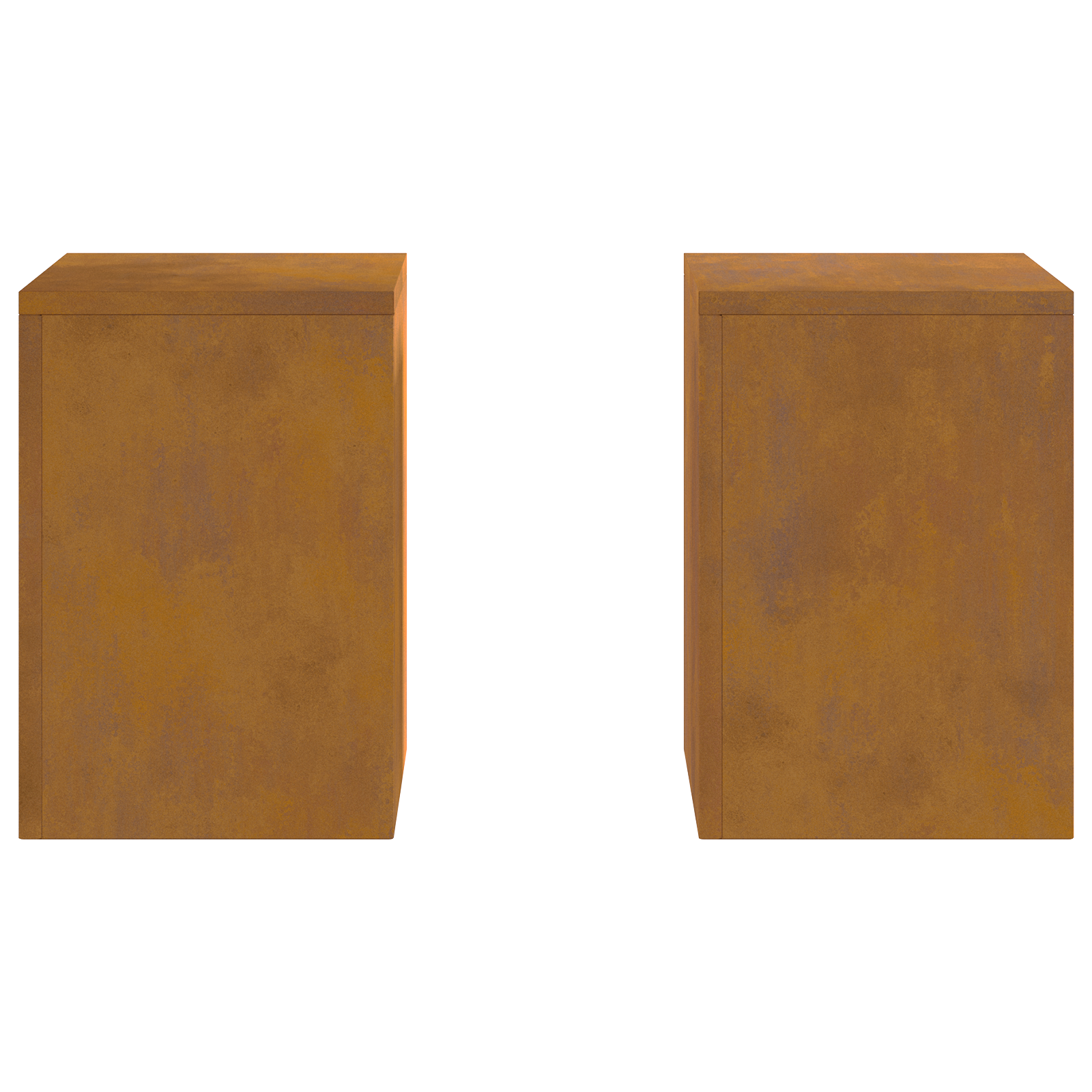Suporturi plante pilon exterior 2 buc. 24x24x35 cm oțel corten GartenMobel Dekor