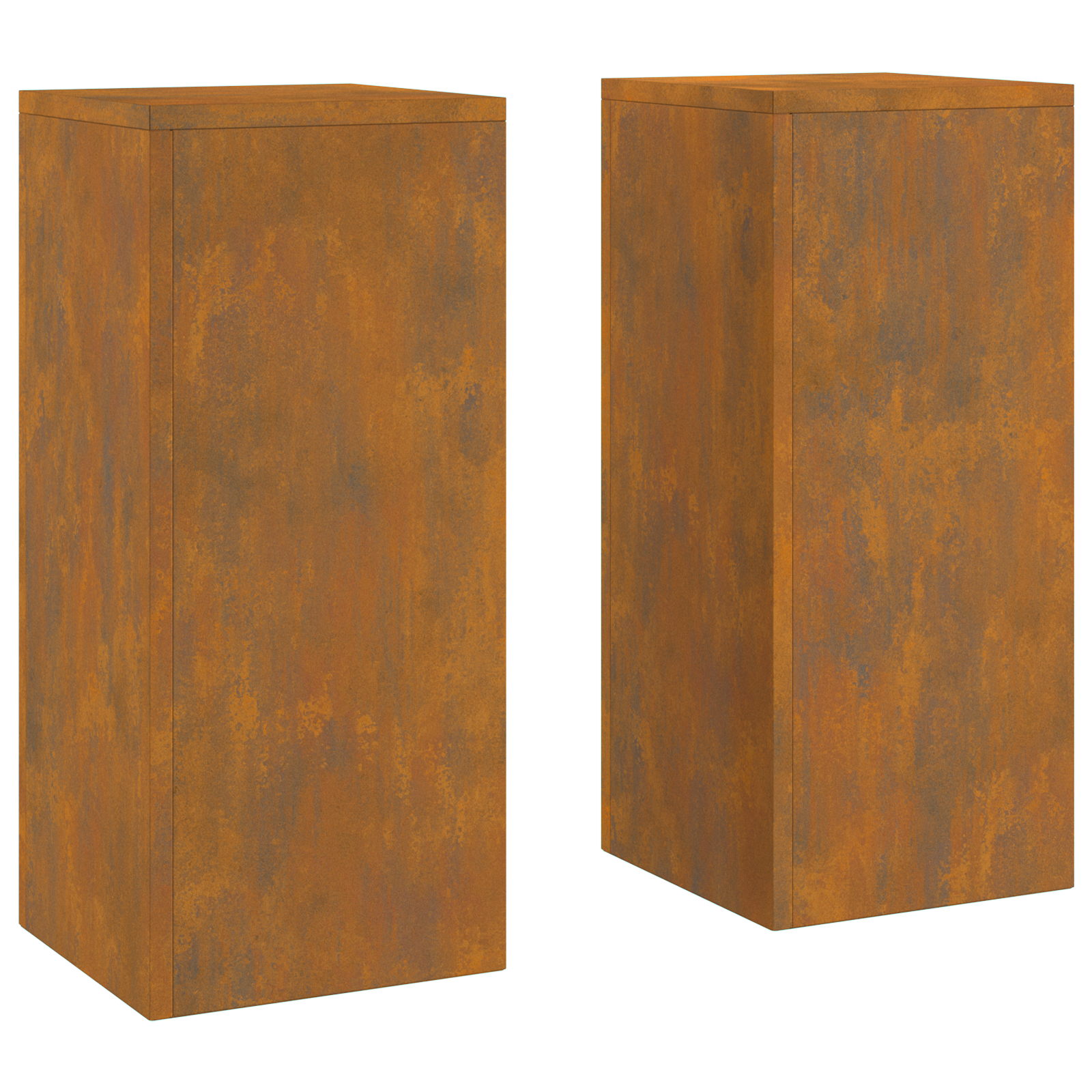Suporturi plante pilon exterior 2 buc. 24x24x55 cm oțel corten GartenMobel Dekor