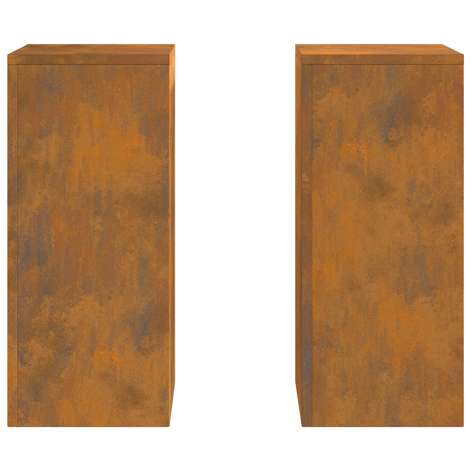 Suporturi plante pilon exterior 2 buc. 24x24x55 cm oțel corten GartenMobel Dekor