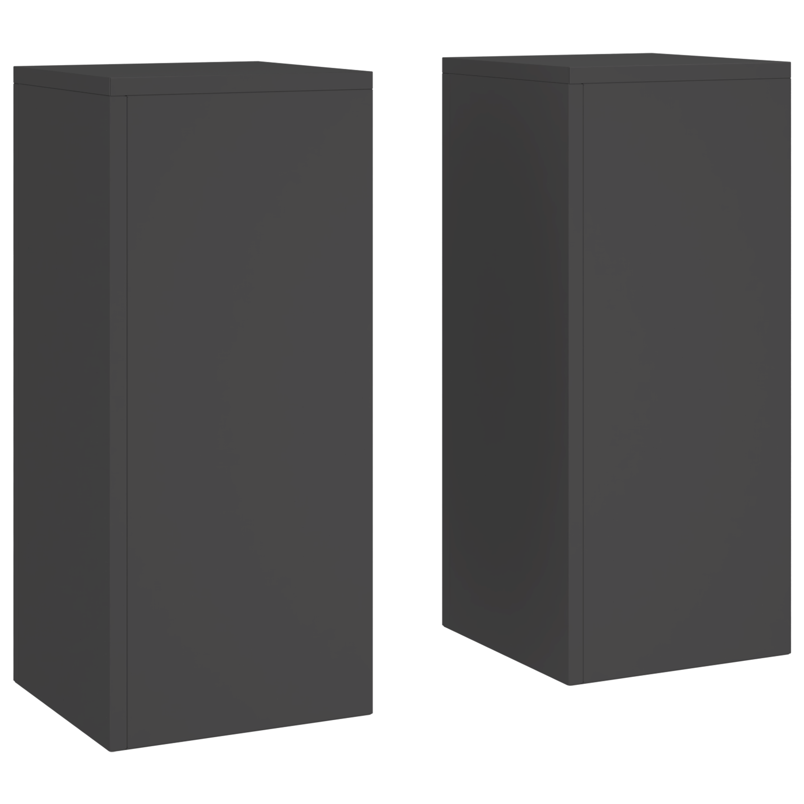 Suporturi plante pilon exterior 2 buc. negru 24x24x55 cm oțel GartenMobel Dekor