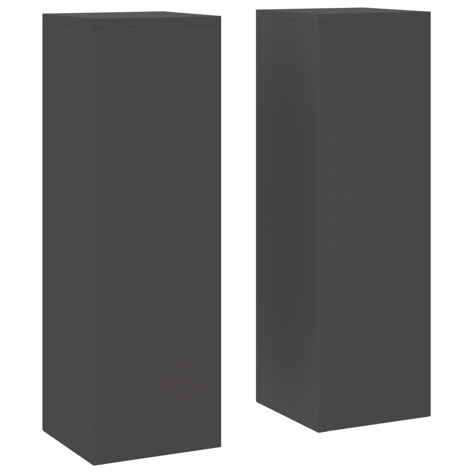 Suporturi plante pilon exterior 2 buc. negru 24x24x75 cm oțel GartenMobel Dekor
