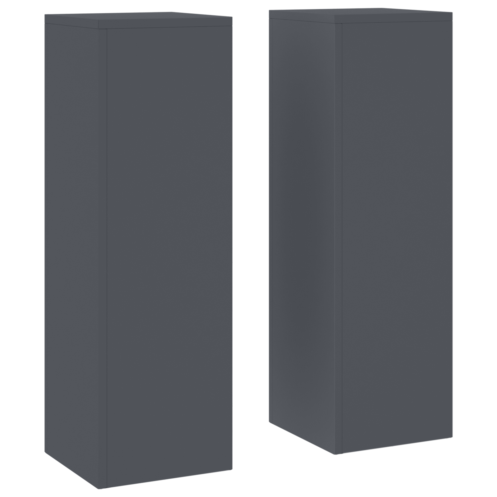 Suporturi plante pilon exterior 2 buc antracit 24x24x75 cm oțel GartenMobel Dekor