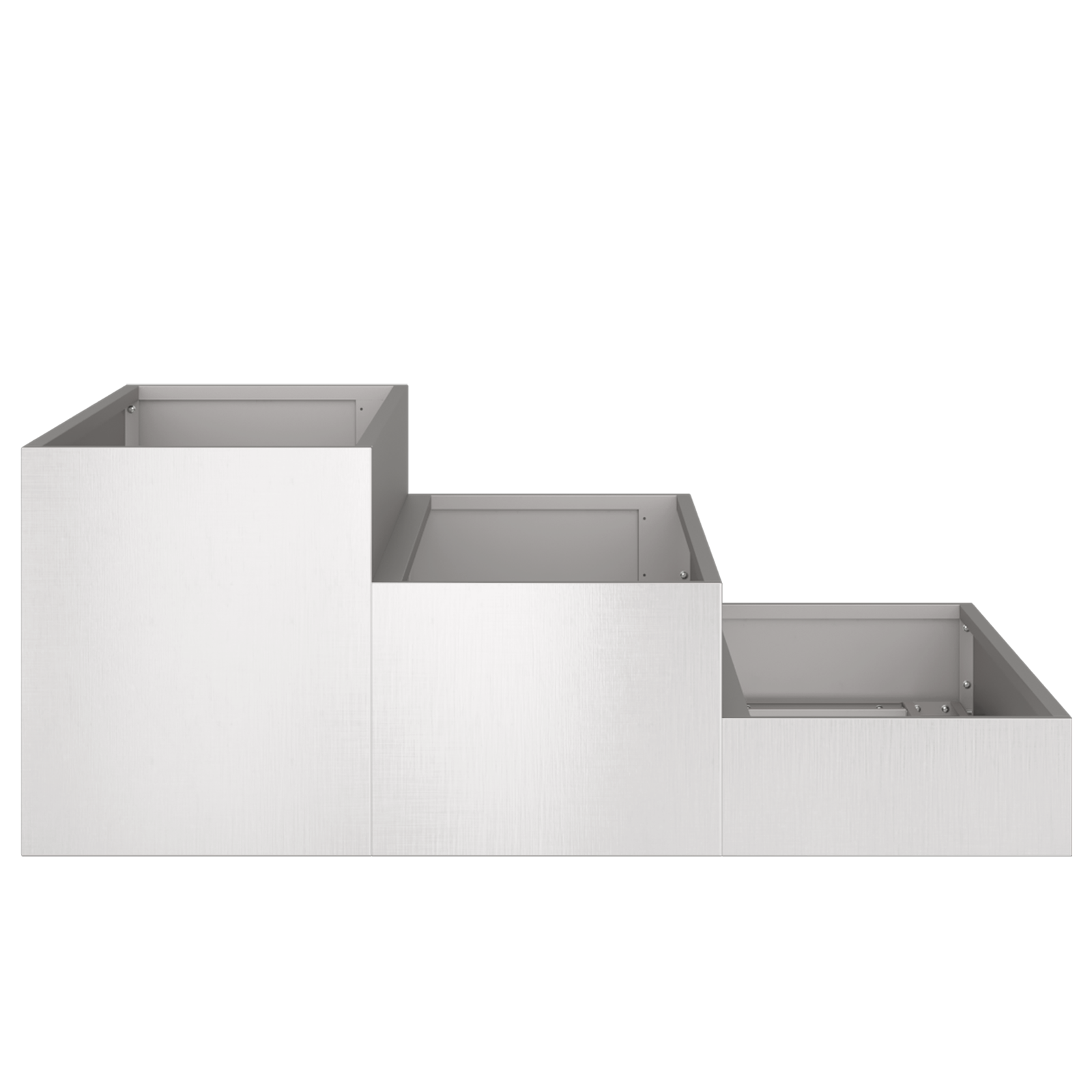 Ghiveci de grădină cu 3 etaje 90x90x35 cm Oțel inoxidabil GartenMobel Dekor
