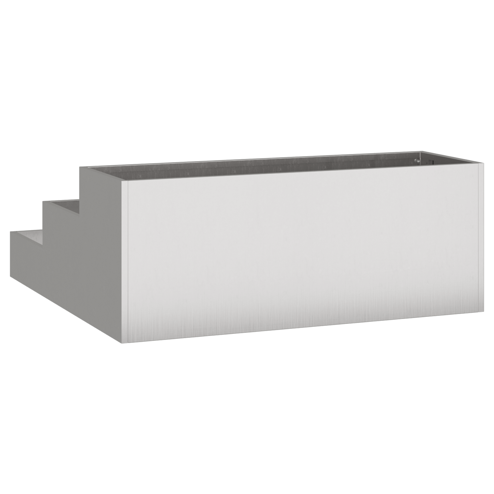 Ghiveci de grădină cu 3 etaje 90x90x35 cm Oțel inoxidabil GartenMobel Dekor