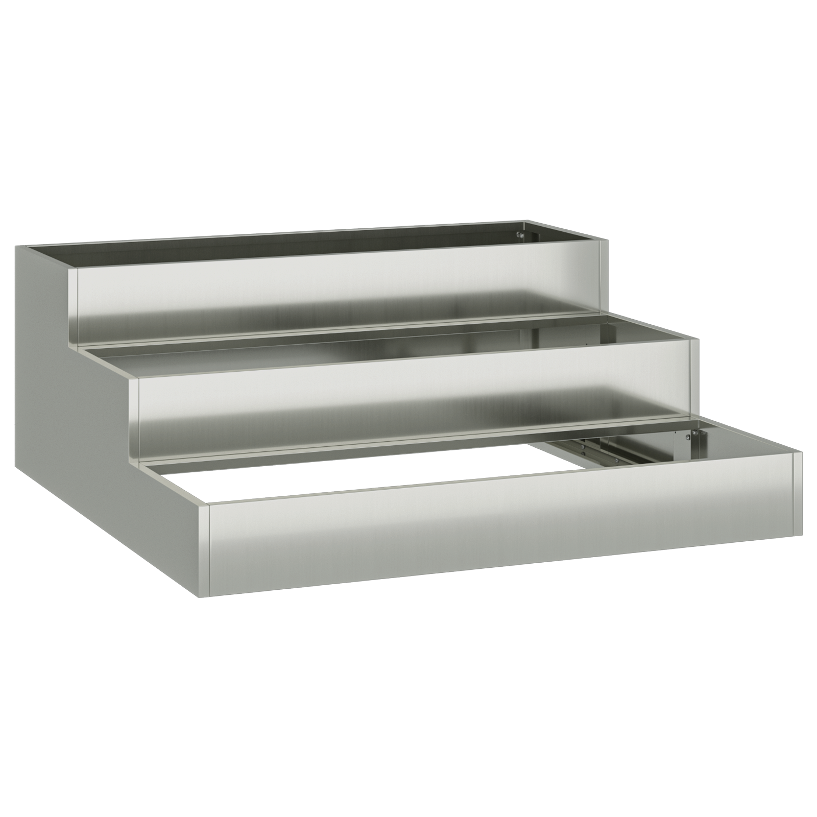 Ghiveci de grădină cu 3 niveluri 90x90x35 cm Oțel galvanizat GartenMobel Dekor
