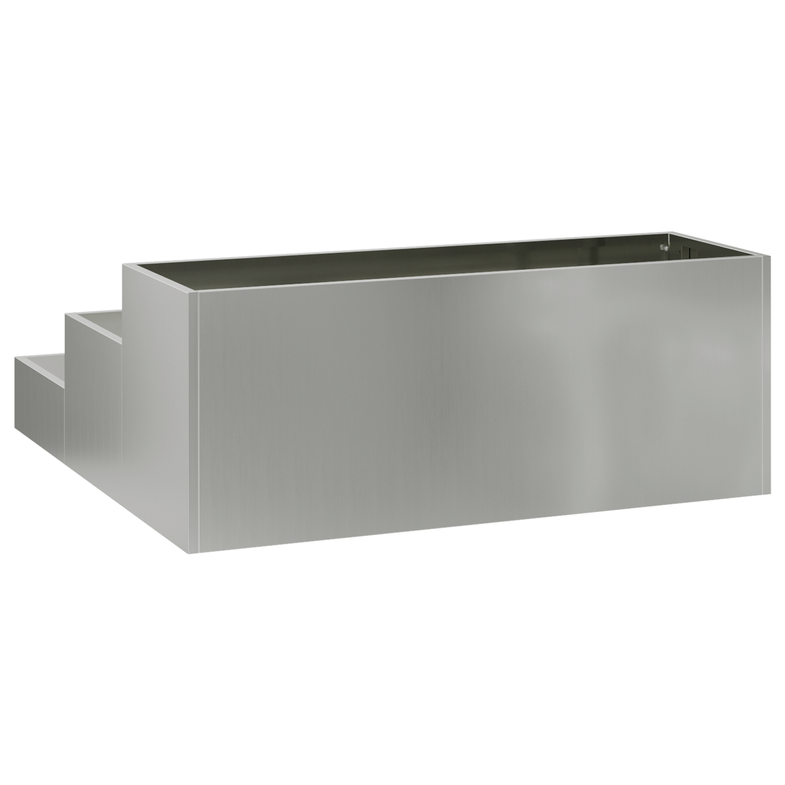 Ghiveci de grădină cu 3 niveluri 90x90x35 cm Oțel galvanizat GartenMobel Dekor