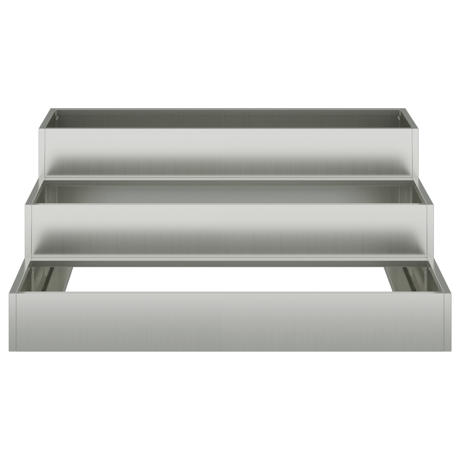 Ghiveci de grădină cu 3 niveluri 90x90x35 cm Oțel galvanizat GartenMobel Dekor