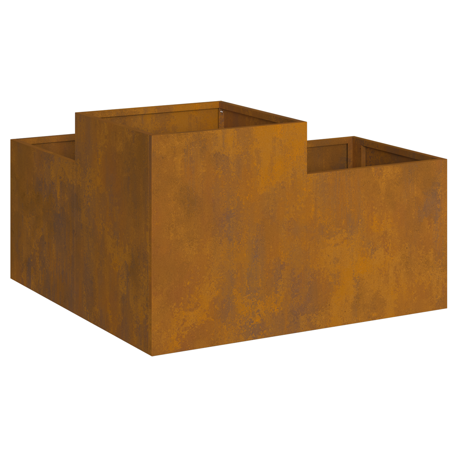 Jardinieră de grădină, 100x100x48 cm, oțel corten GartenMobel Dekor