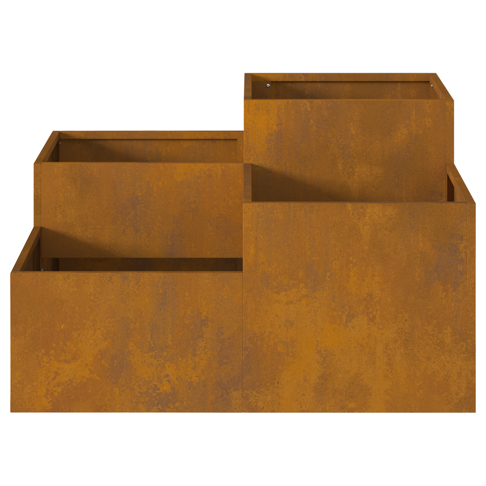 Jardinieră de grădină, 100x100x48 cm, oțel corten GartenMobel Dekor