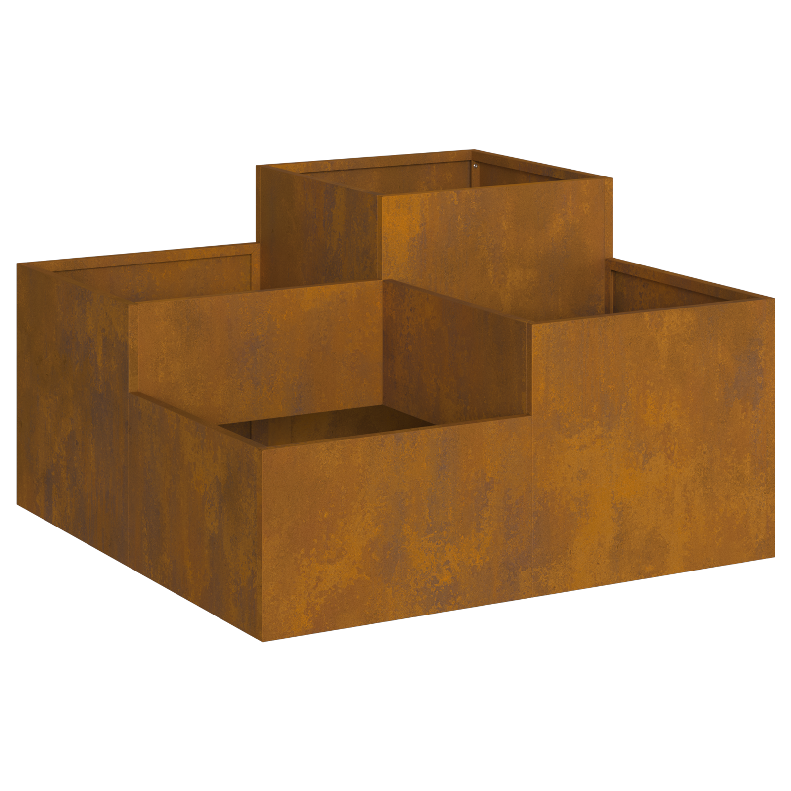 Jardinieră de grădină, 100x100x48 cm, oțel corten GartenMobel Dekor