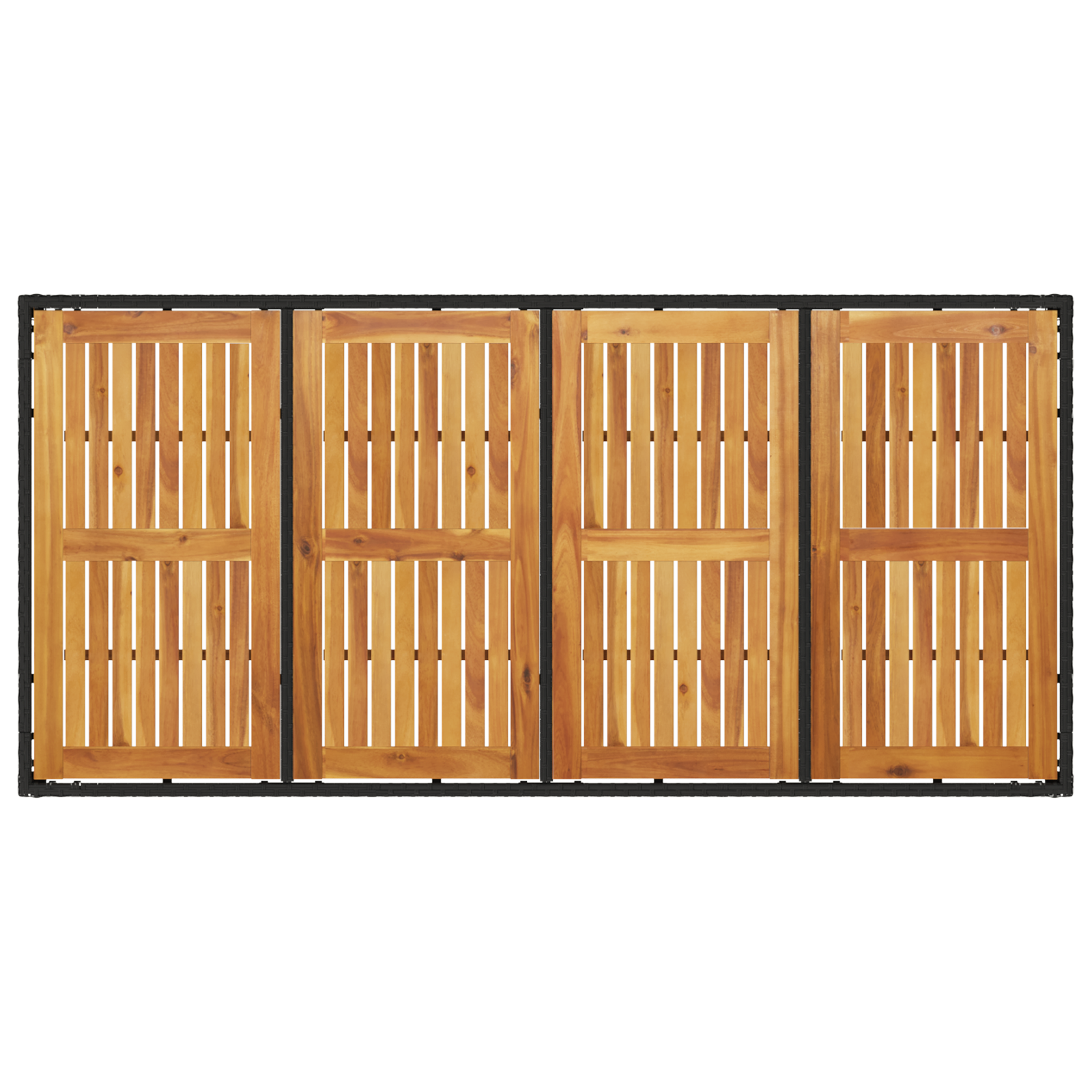 Set de Dining Grădină cu Perne Negru Ratan Poly GartenMobel Dekor
