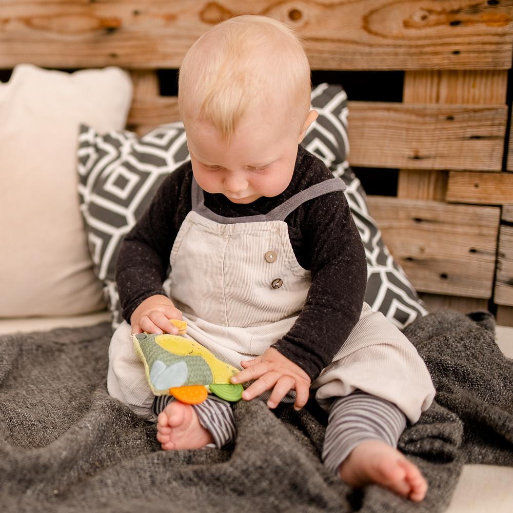 Jucarie dexteritate si dentitie - Vulcanul vesel PlayLearn Toys