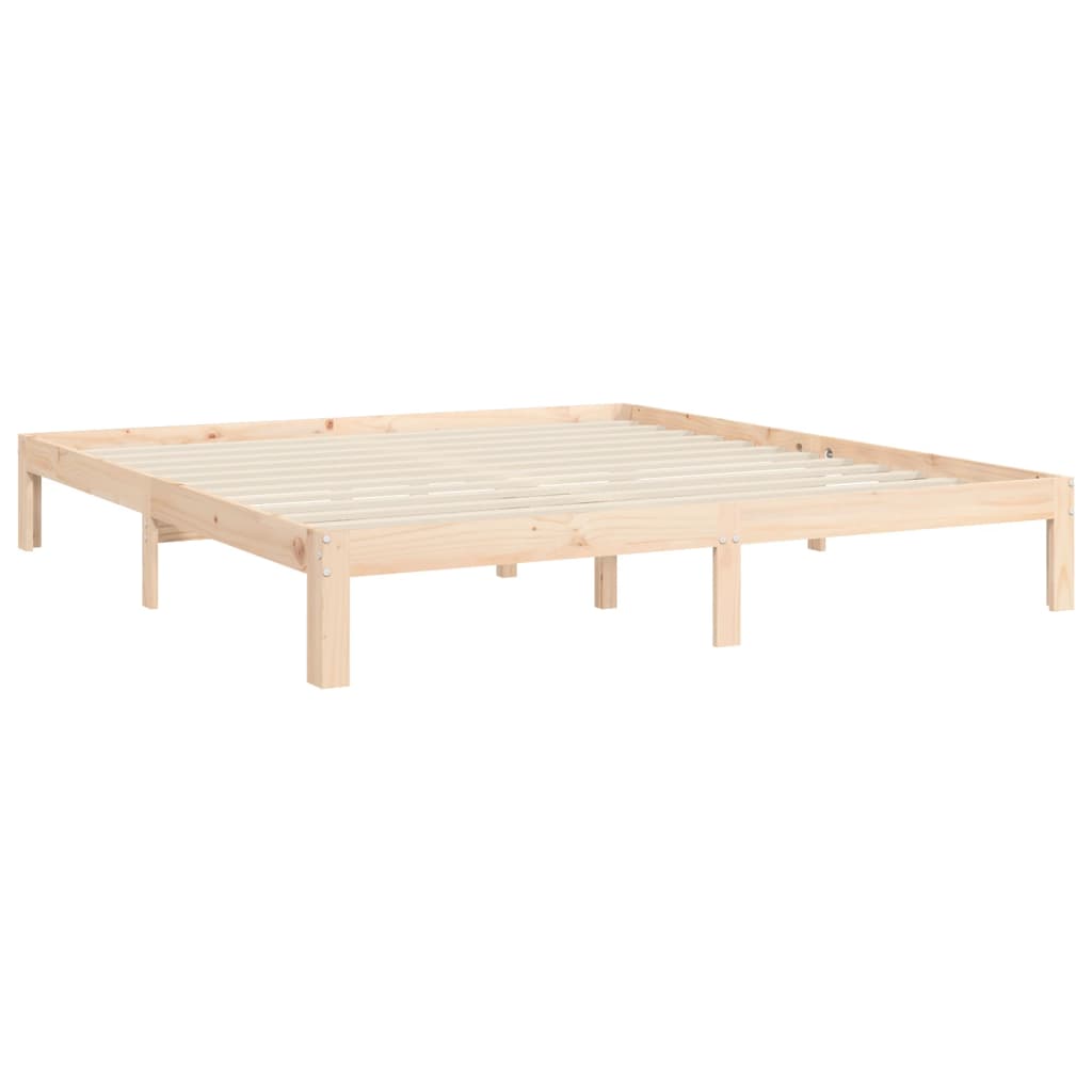 Cadru de pat cu tăblie Super King Size, lemn masiv GartenMobel Dekor