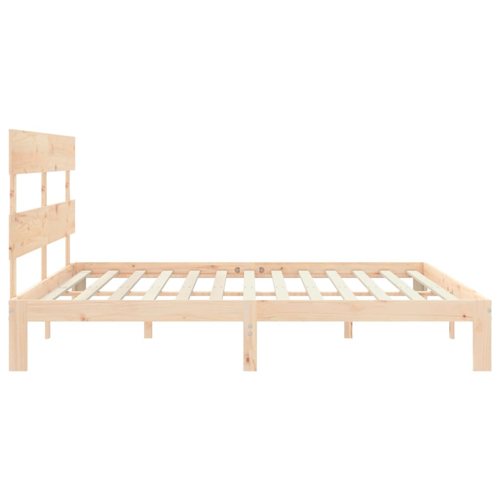 Cadru de pat cu tăblie Super King Size, lemn masiv GartenMobel Dekor