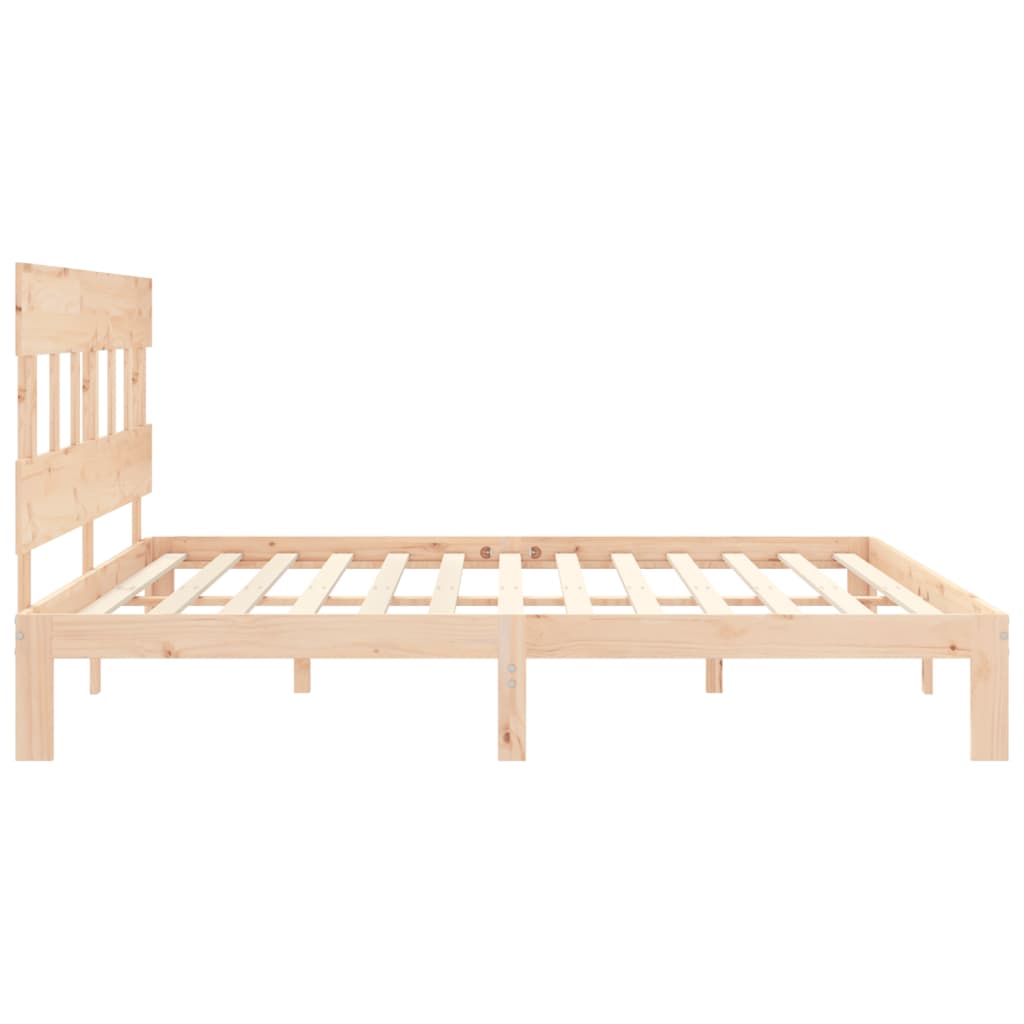 Cadru de pat cu tăblie Super King Size, lemn masiv GartenMobel Dekor