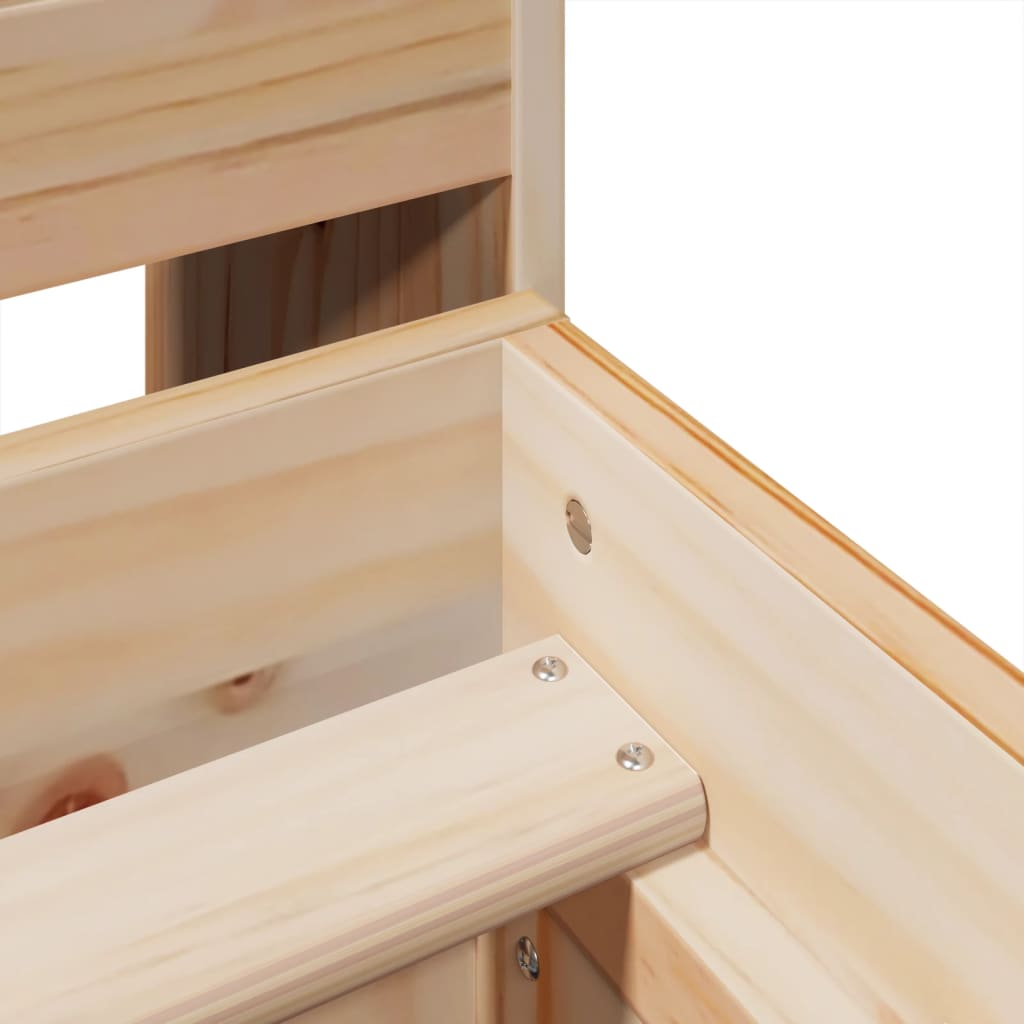 Cadru de pat fără saltea, 140x190 cm, lemn masiv de pin GartenMobel Dekor