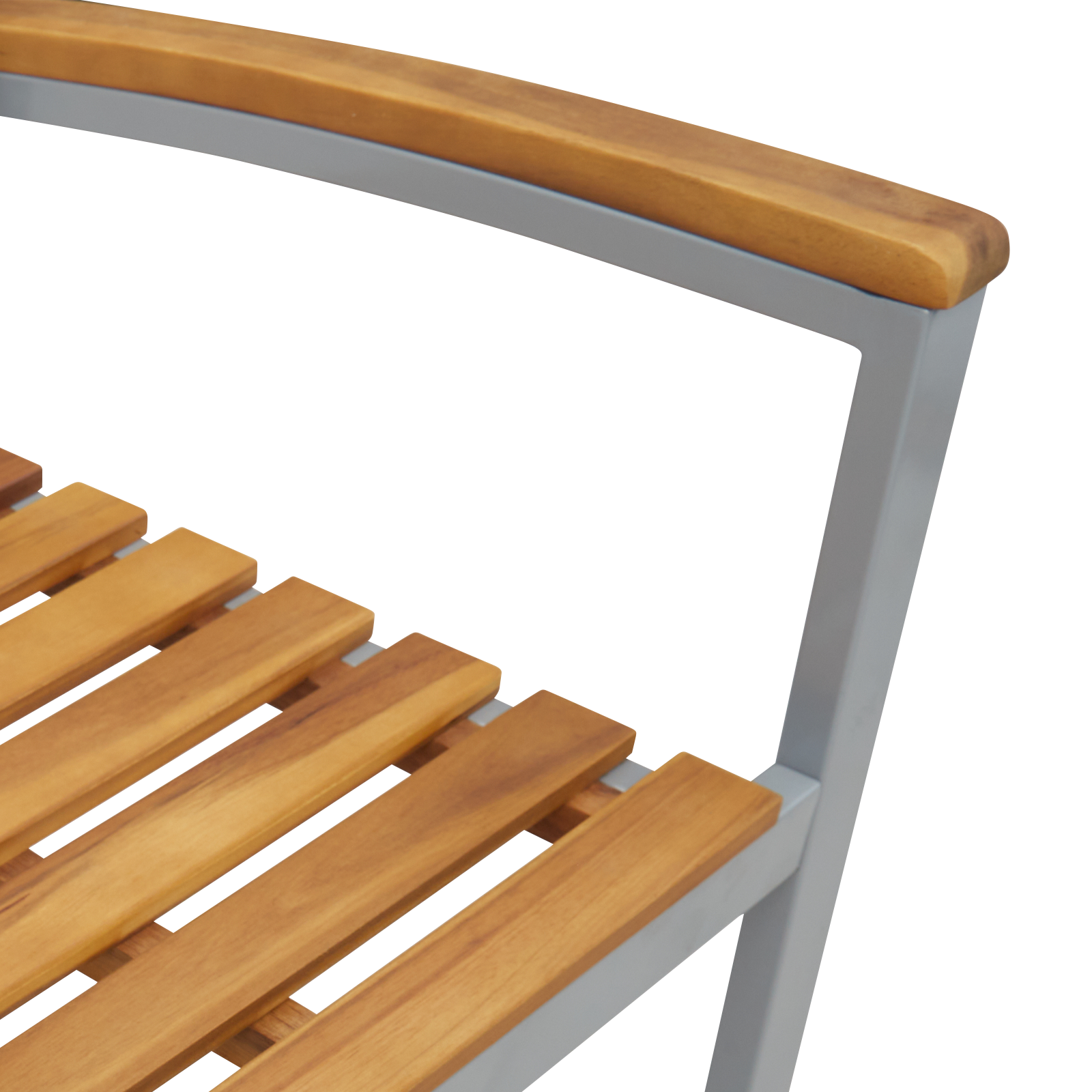Scaune de grădină stackabile 6 bucăți din lemn solid de acacia și metal GartenMobel Dekor