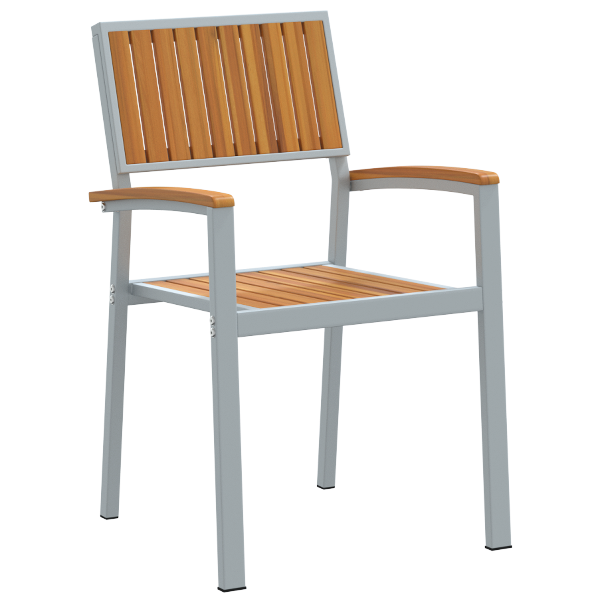 Set de dining pentru grădină , 7 piese, din lemn solid de acacia și metal GartenMobel Dekor