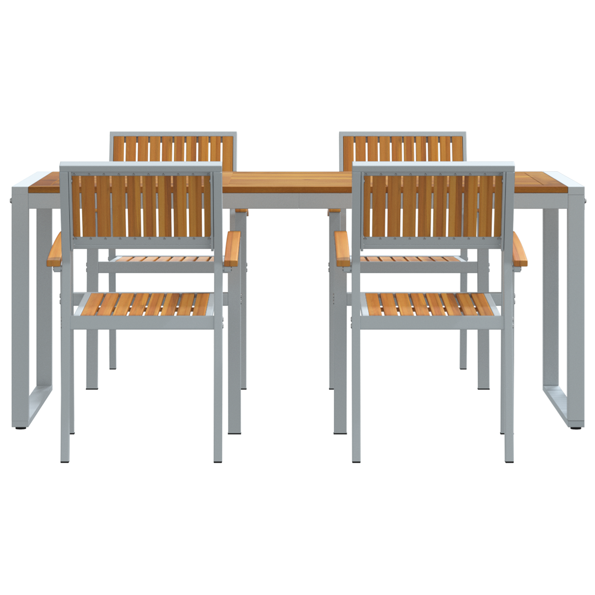 Set de dining pentru grădină 5 piese din lemn masiv de acacia și metal GartenMobel Dekor
