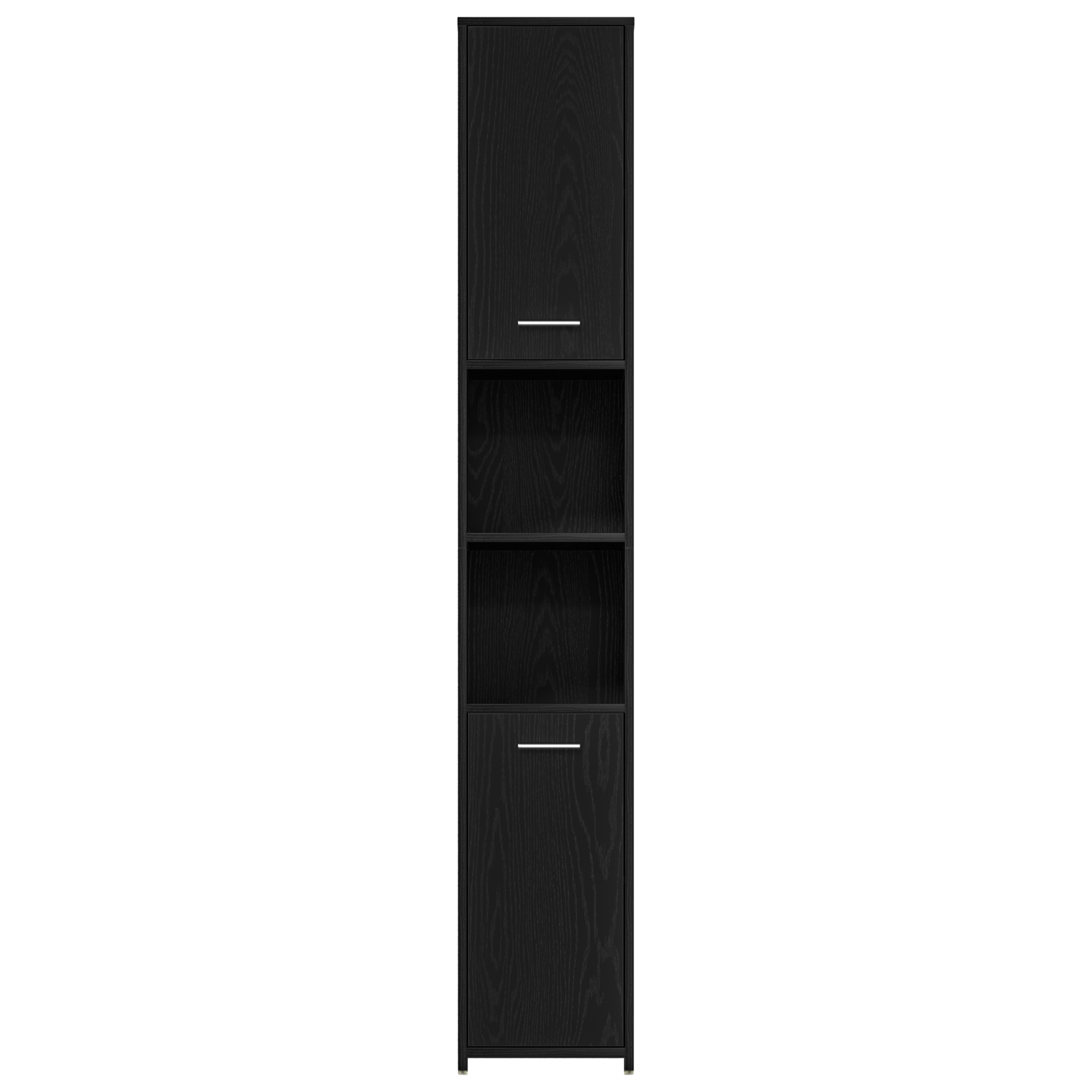 Set Mobilier pentru Baie 3 Piese Stejar Negru Lemn Prelucrat GartenMobel Dekor