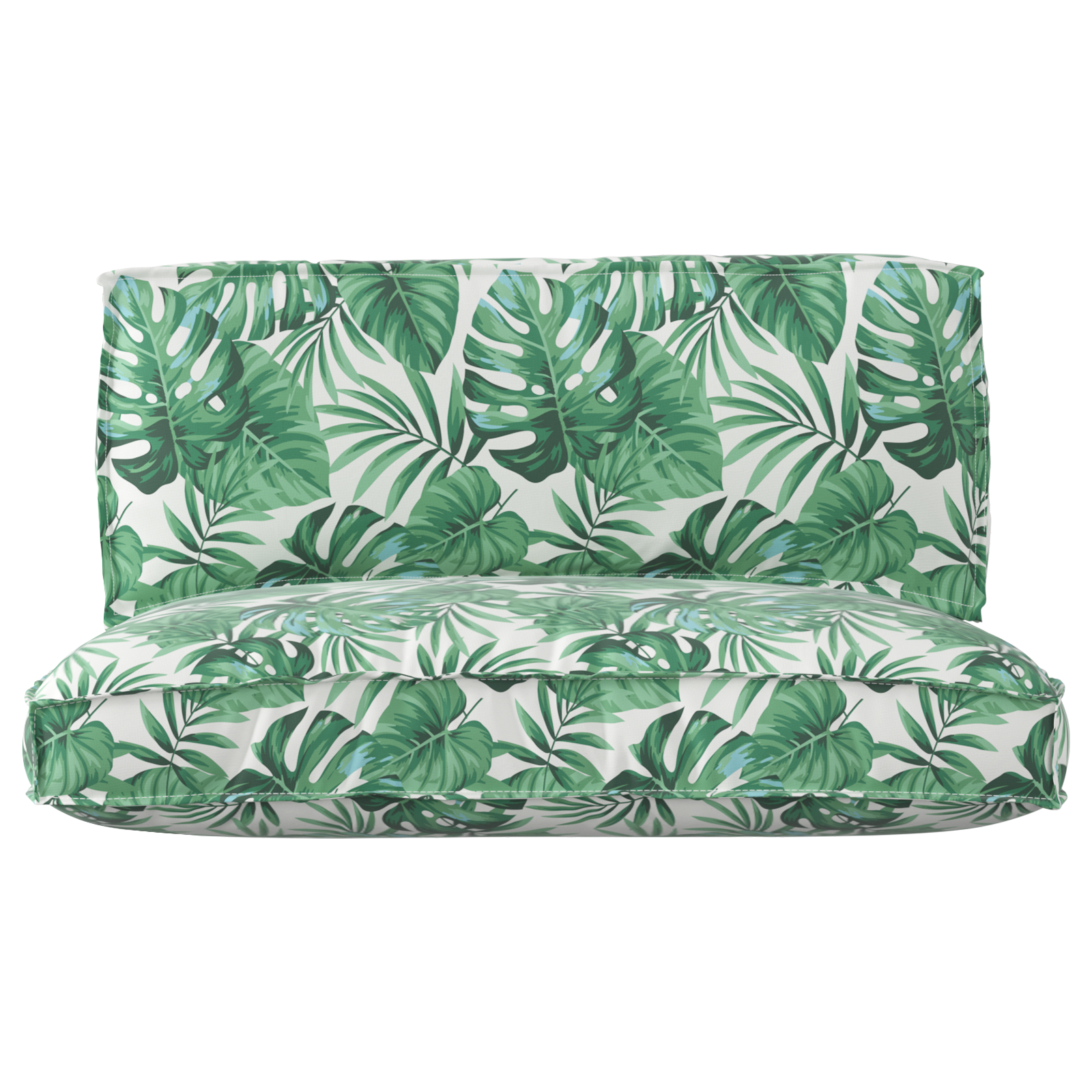 Set de perne pentru palet, 2 piese, model cu frunze, țesătură Oxford GartenMobel Dekor