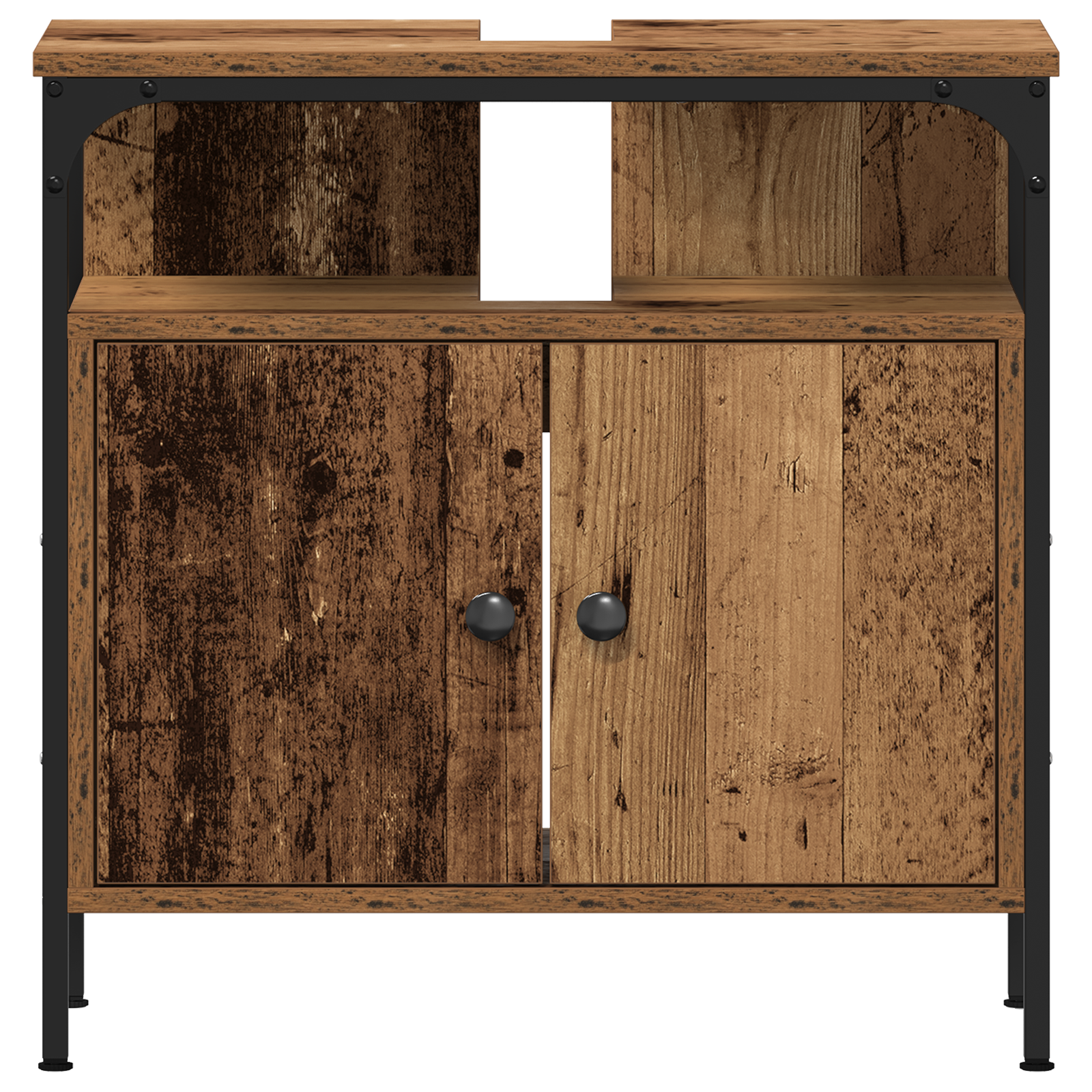 Set mobilier de baie, 2 piese, lemn vechi, lemn prelucrat GartenMobel Dekor