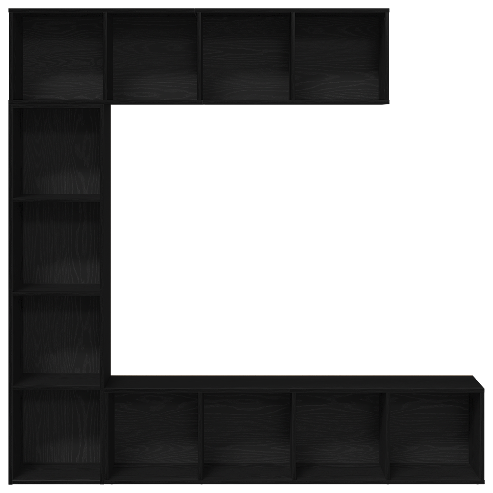 Biblioteci 3 pcs Stejar Negru 36x30x143 cm Lemn prelucrat GartenMobel Dekor