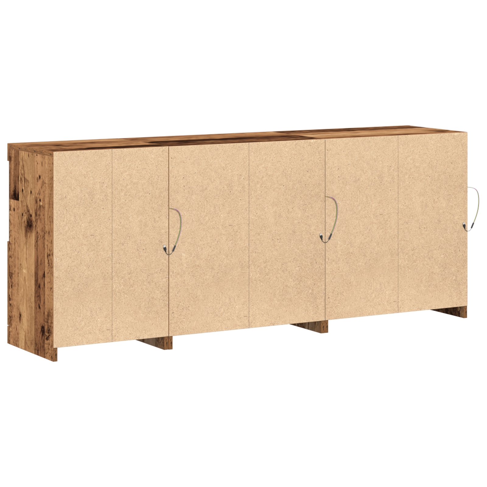 Bufet cu lumini LED Lemn Vechi 162x37x67 cm Lemn Inginerit GartenMobel Dekor
