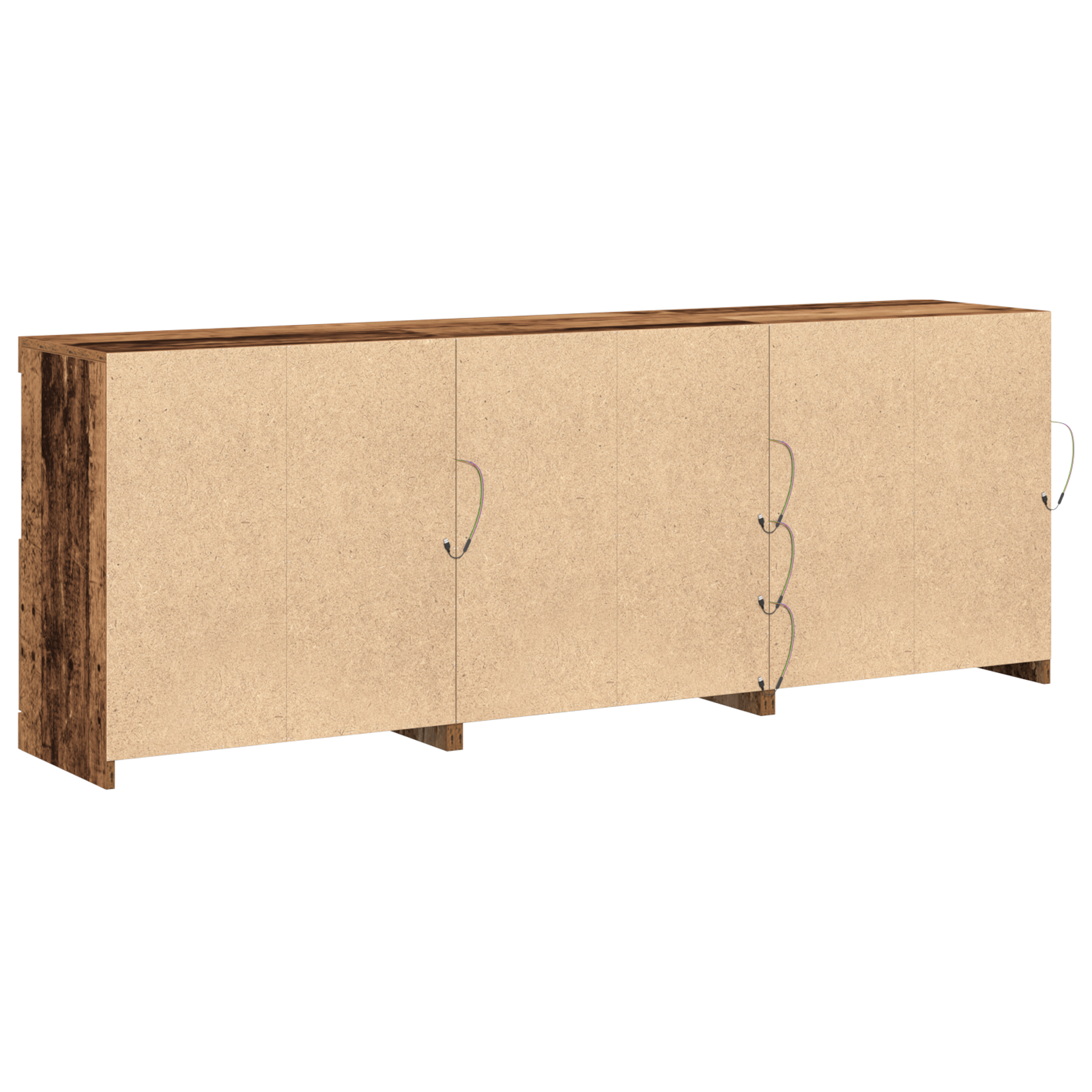 Bufet cu lumini LED Lemn vechi 181,5x37x67 cm Lemn reciclat GartenMobel Dekor