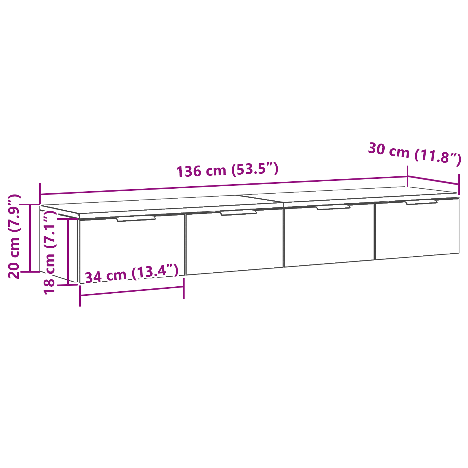 Cabițe 2 piese Stejar negru 68x30x20 cm Lemn prelucrat GartenMobel Dekor