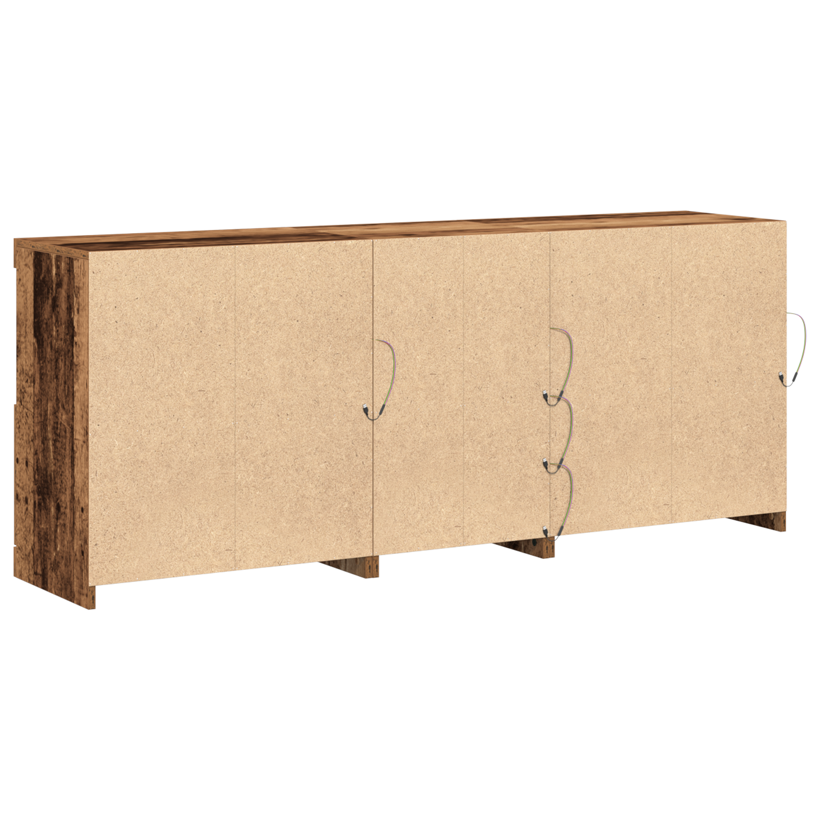 Dulap cu lumini LED Lemn vechi 162x37x67 cm Lemn prelucrat GartenMobel Dekor