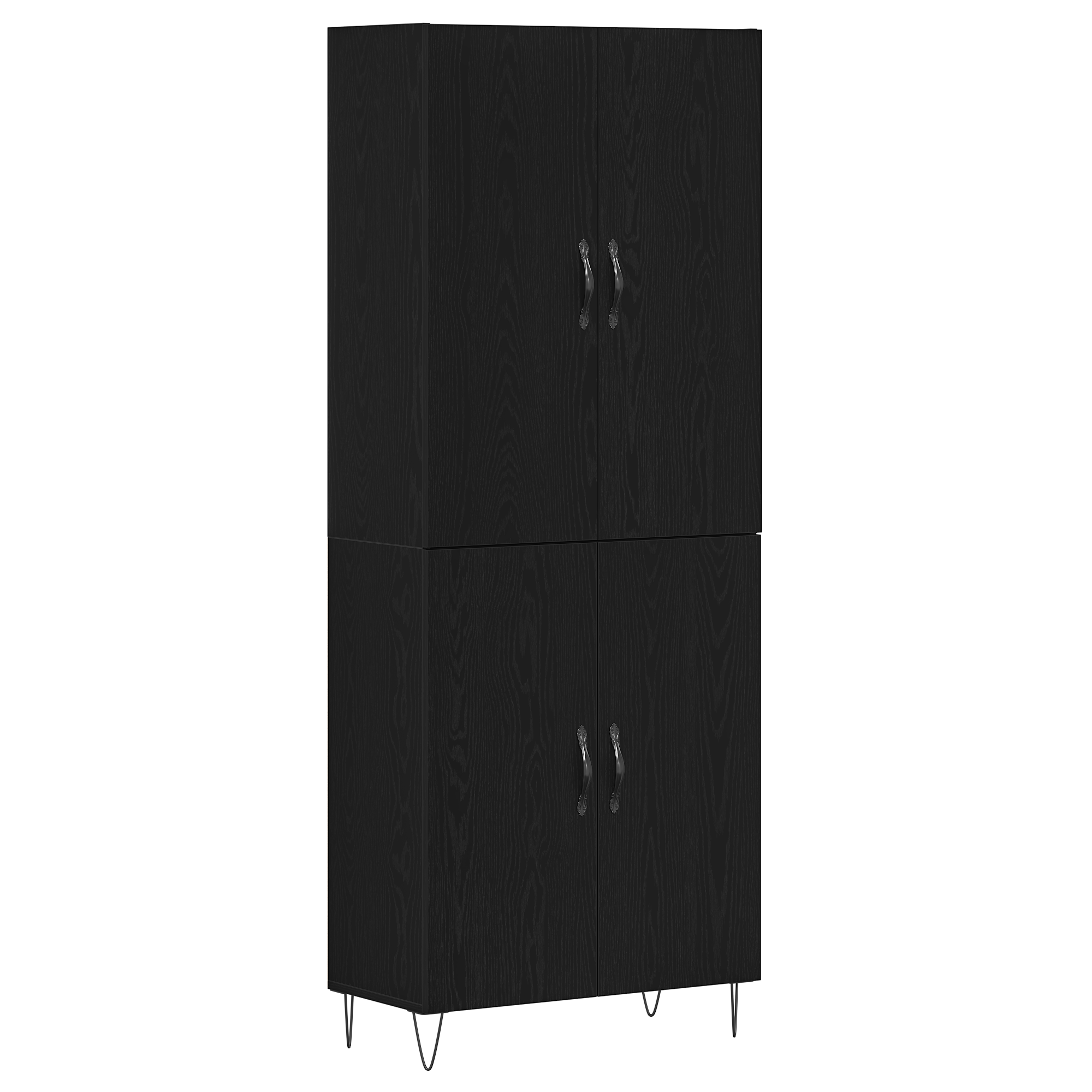 Dulap înalt, stejar negru, 69,5x34x180 cm, lemn prelucrat GartenMobel Dekor