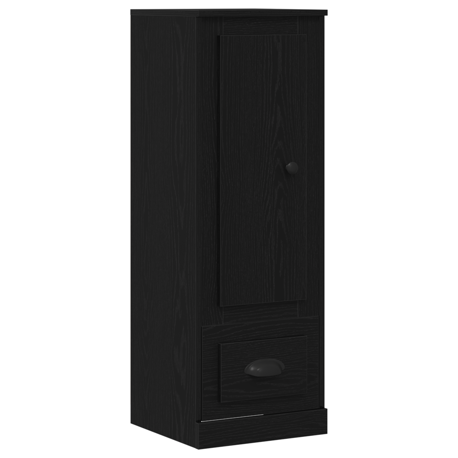 Highboard Negru Stejar 132x35,5x103,5 cm Lemn Prelucrat GartenMobel Dekor