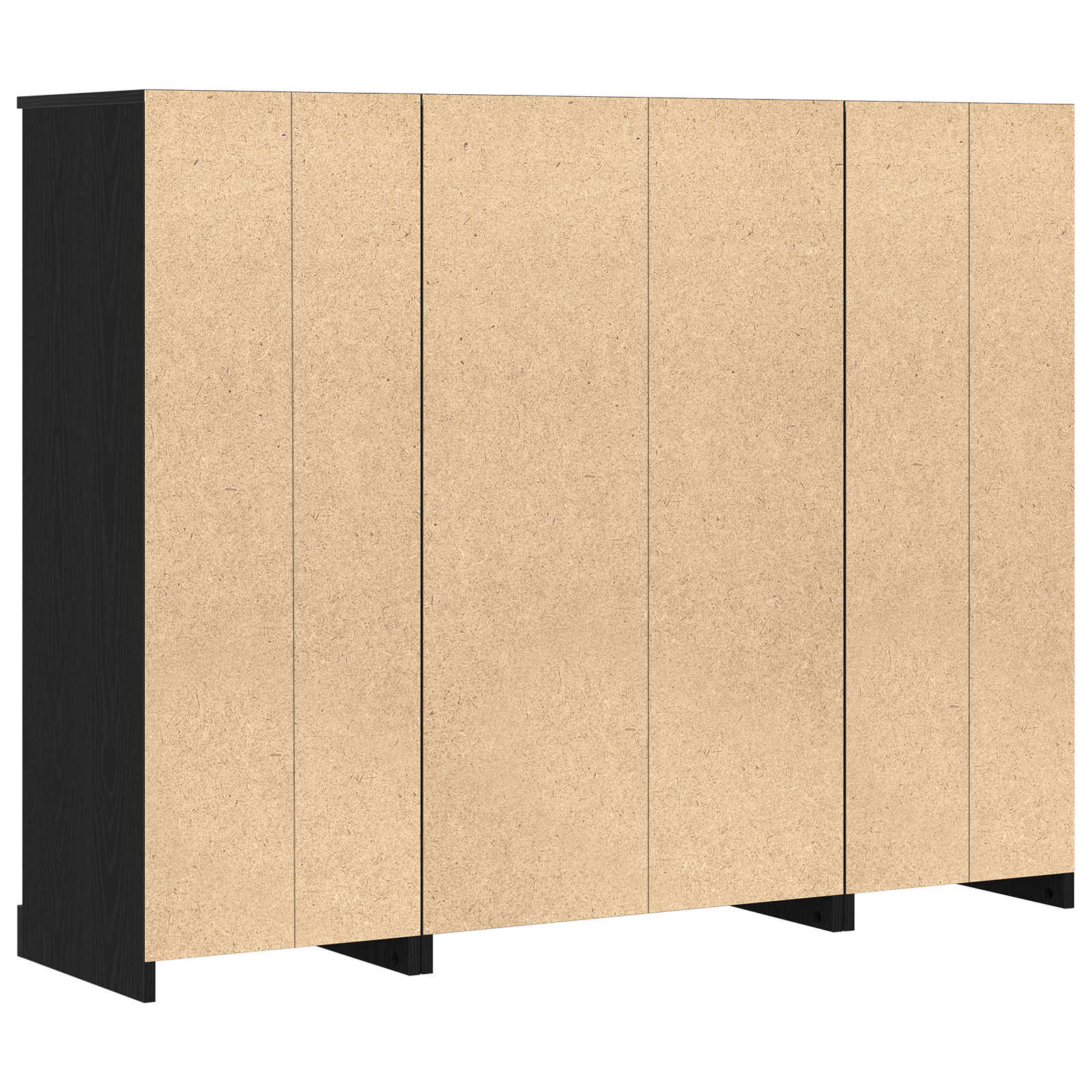 Highboard Negru Stejar 132x35,5x103,5 cm Lemn Prelucrat GartenMobel Dekor