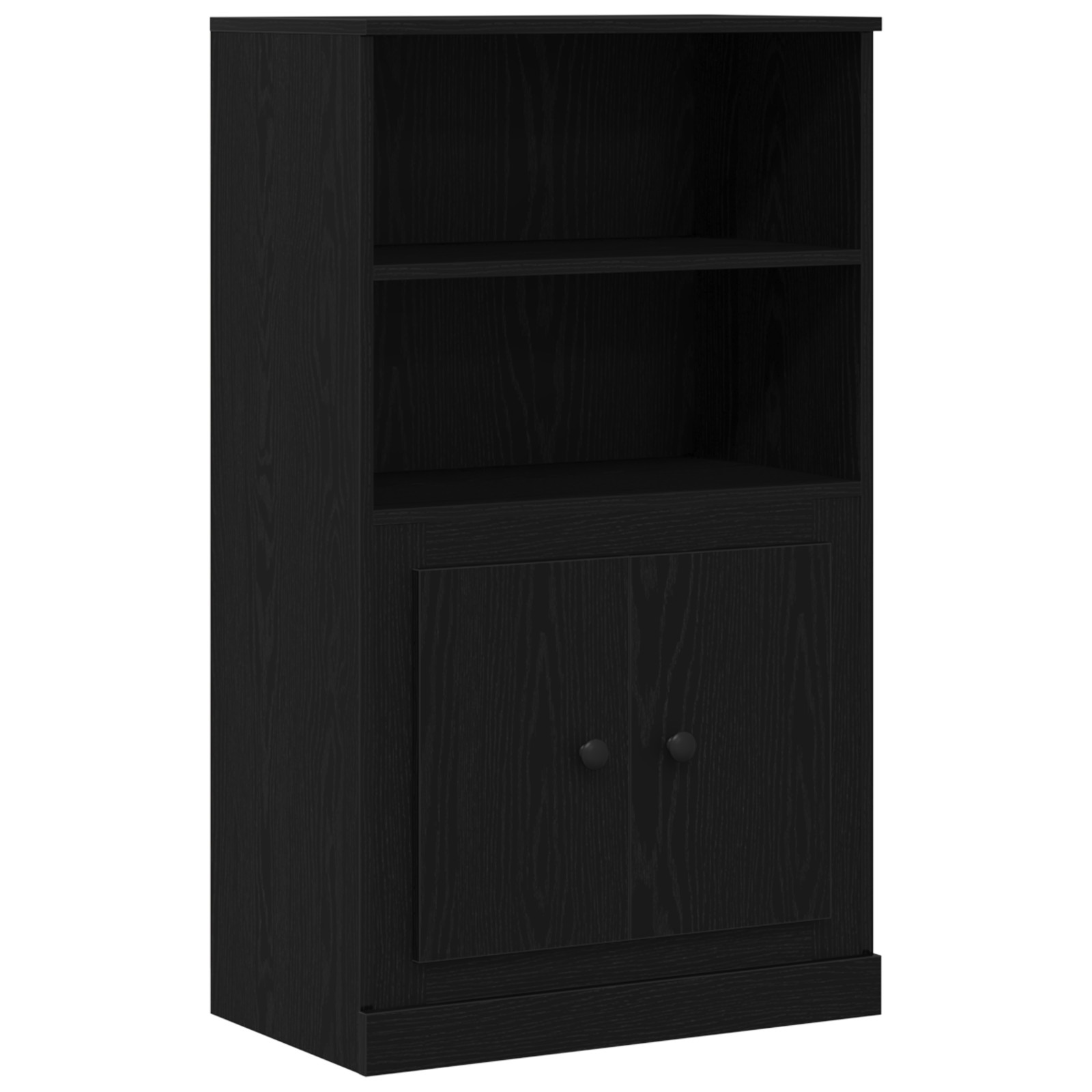 Highboard Negru Stejar 132x35,5x103,5 cm Lemn Prelucrat GartenMobel Dekor