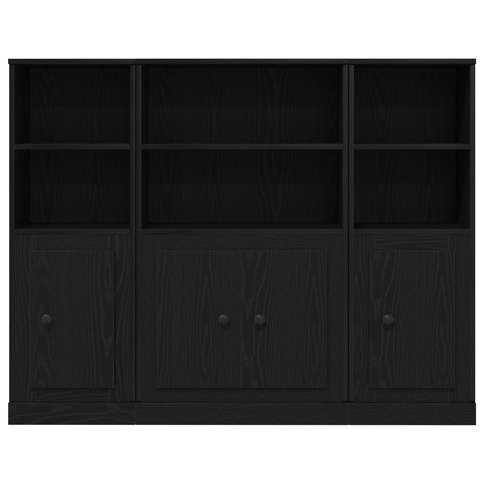 Highboard Negru Stejar 132x35,5x103,5 cm Lemn prelucrat GartenMobel Dekor