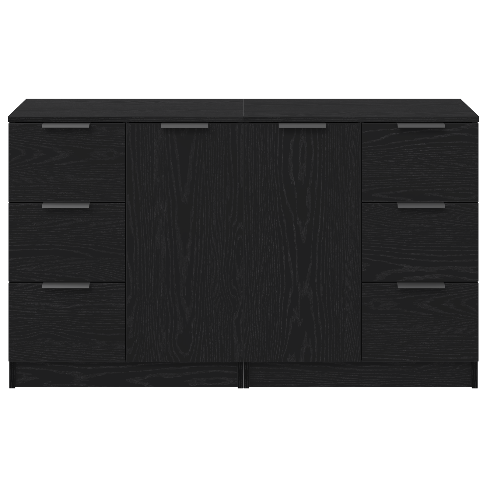 Mese laterale 2 buc Negru Stejar 60x30x70 cm Lemn prelucrat GartenMobel Dekor