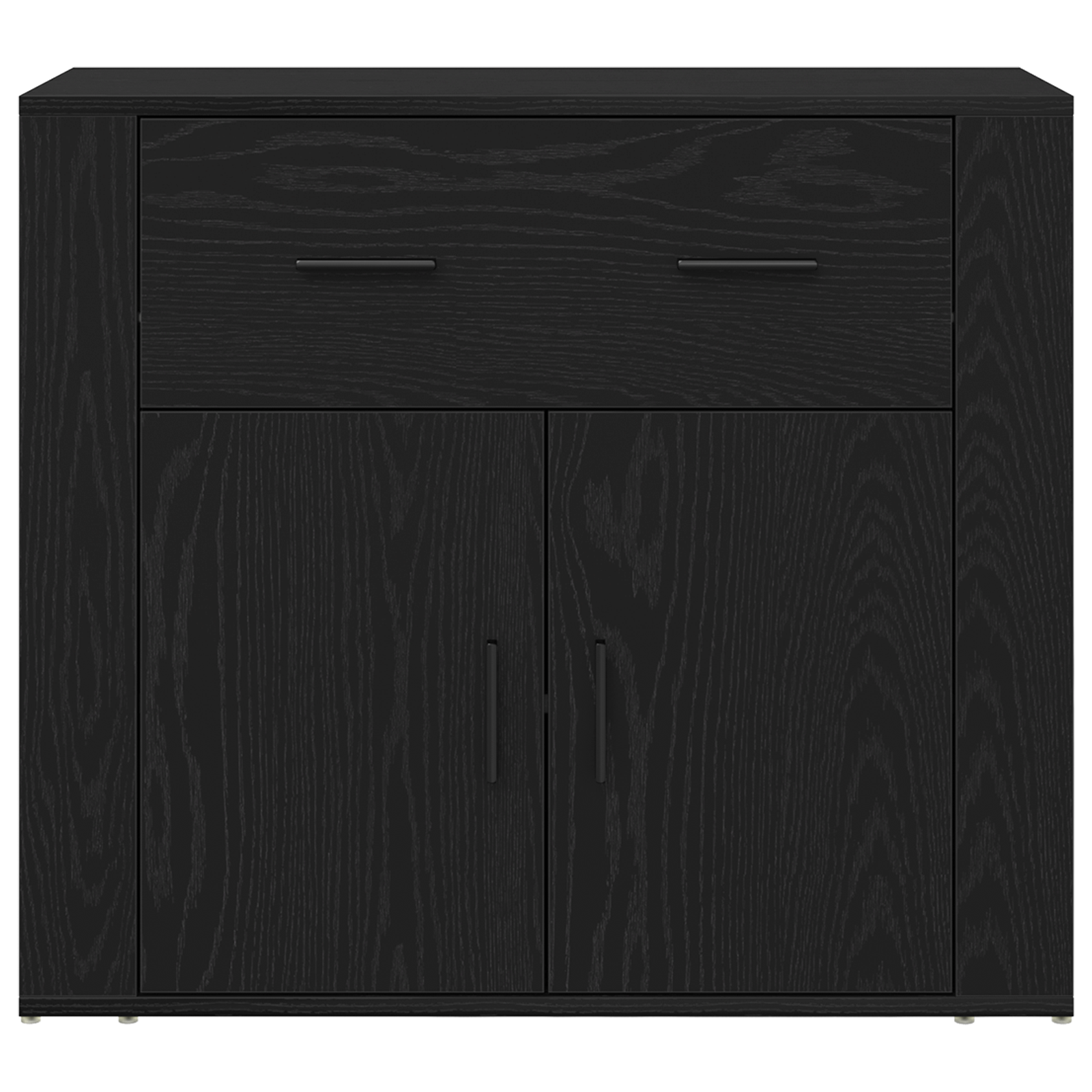 Set 3 sideboarduri Stejar Negru Lemn prelucrat GartenMobel Dekor