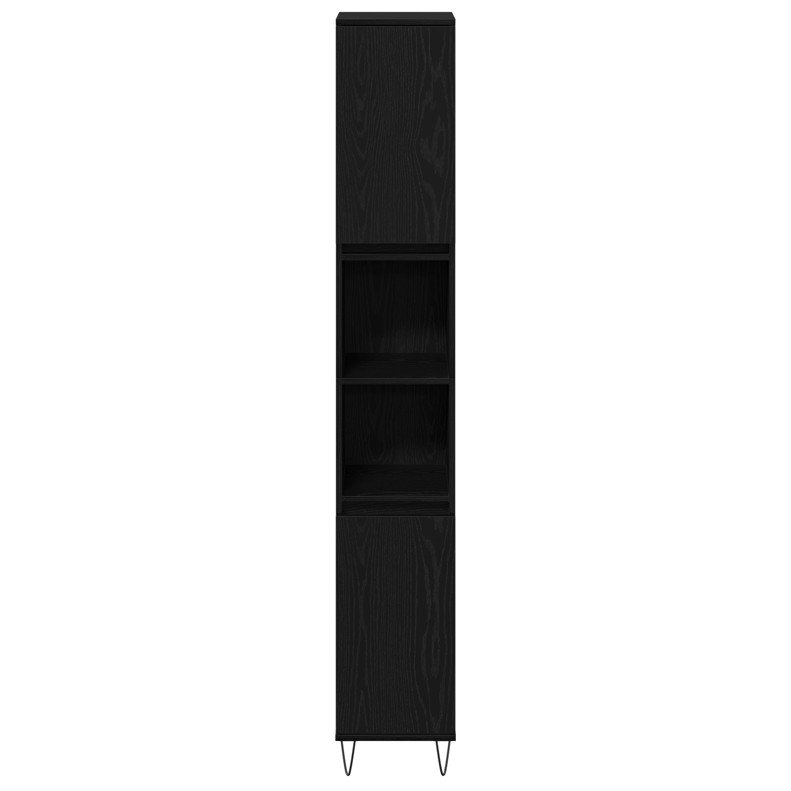 Set Mobilă Baie 3 Piese Stejar Negru Lemn Prelucrat GartenMobel Dekor
