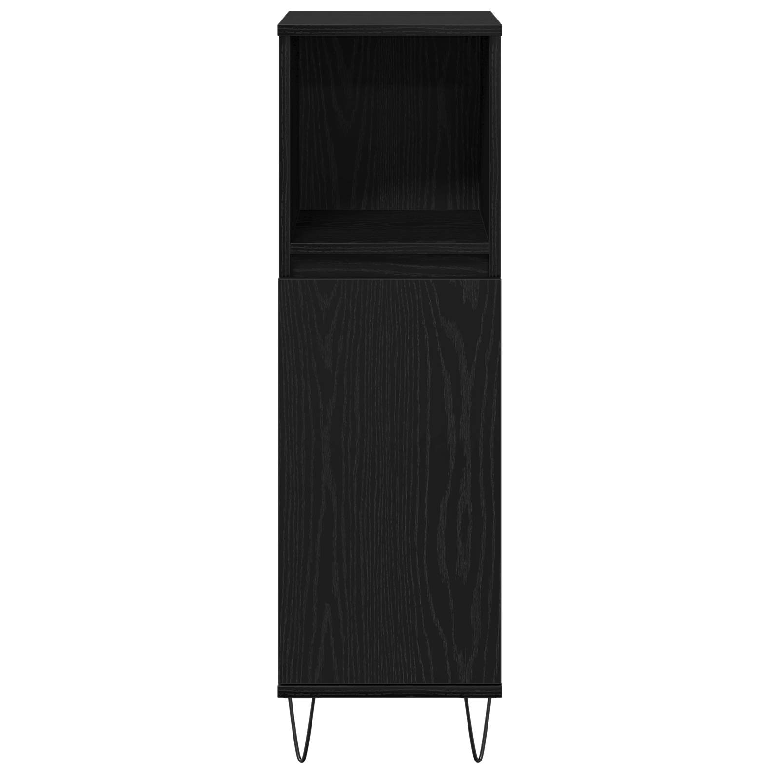 Set Mobilă Baie 3 Piese Stejar Negru Lemn Prelucrat GartenMobel Dekor