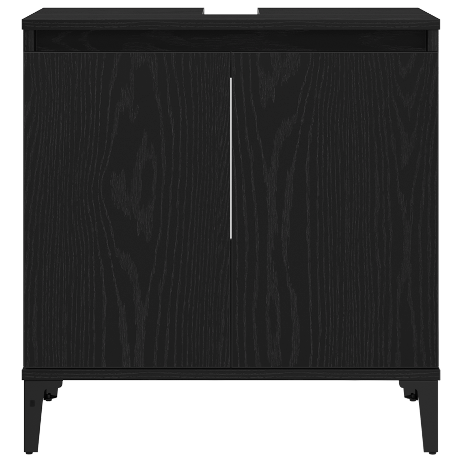 Set Mobilier Baie 3 Piese Stejar Negru Lemn Prelucrat GartenMobel Dekor