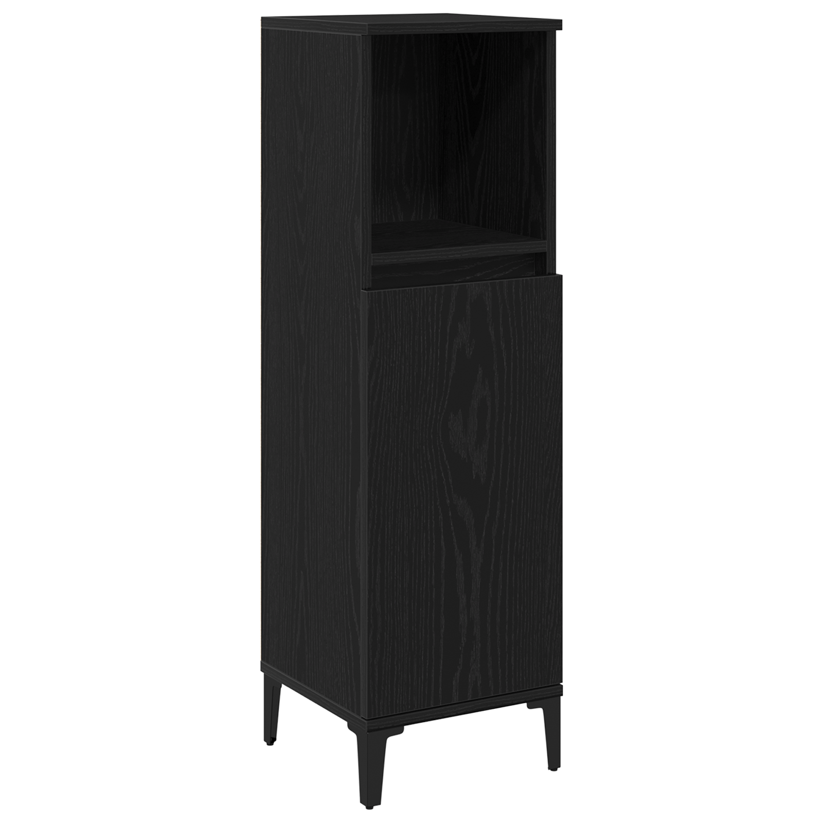 Set Mobilier Baie 3 Piese Stejar Negru Lemn Prelucrat GartenMobel Dekor