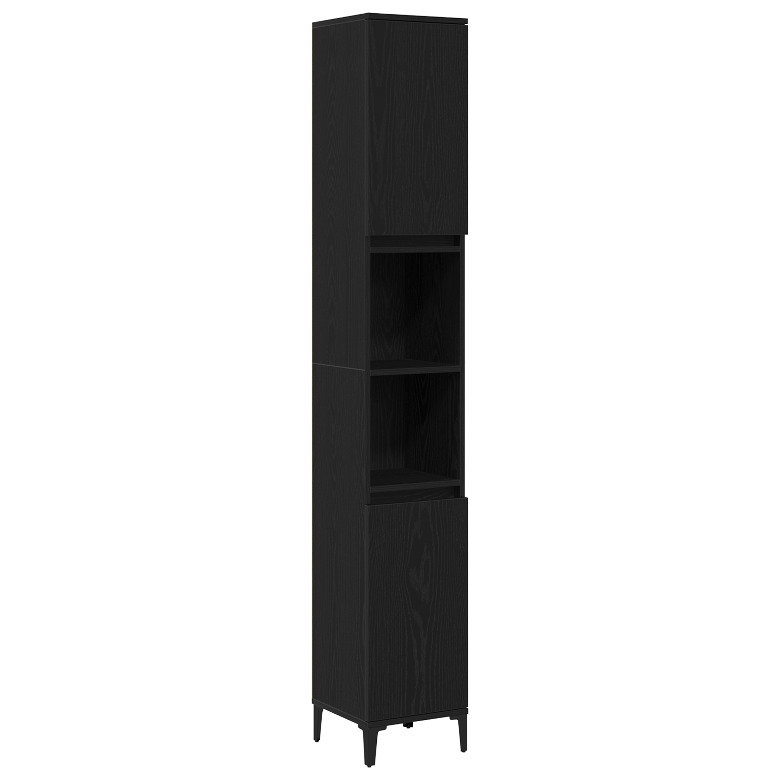 Set Mobilier Baie 3 Piese Stejar Negru Lemn Prelucrat GartenMobel Dekor
