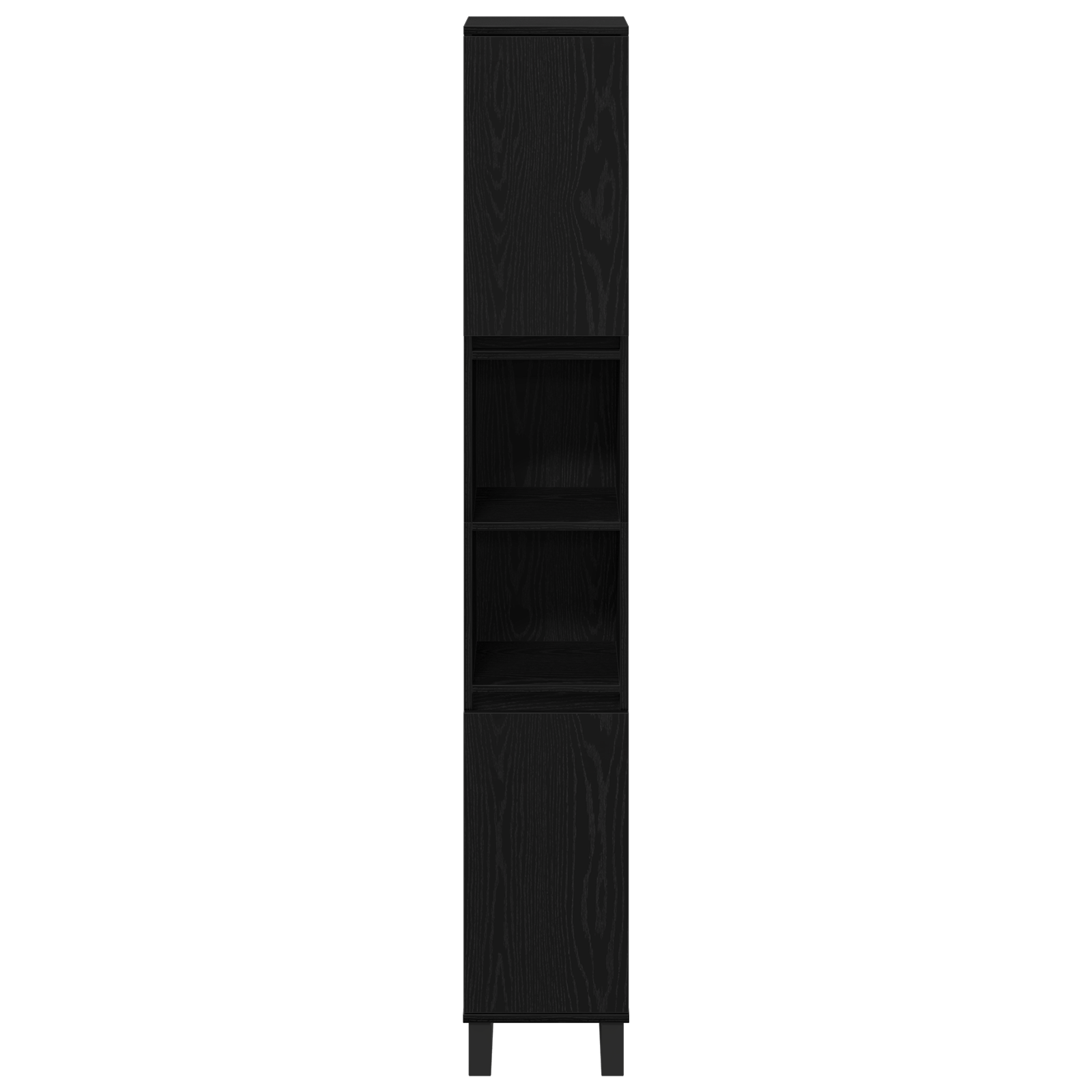 Set de Mobilier pentru Baie 3 Piese Stejar Negru din Lemn Ingineresc GartenMobel Dekor