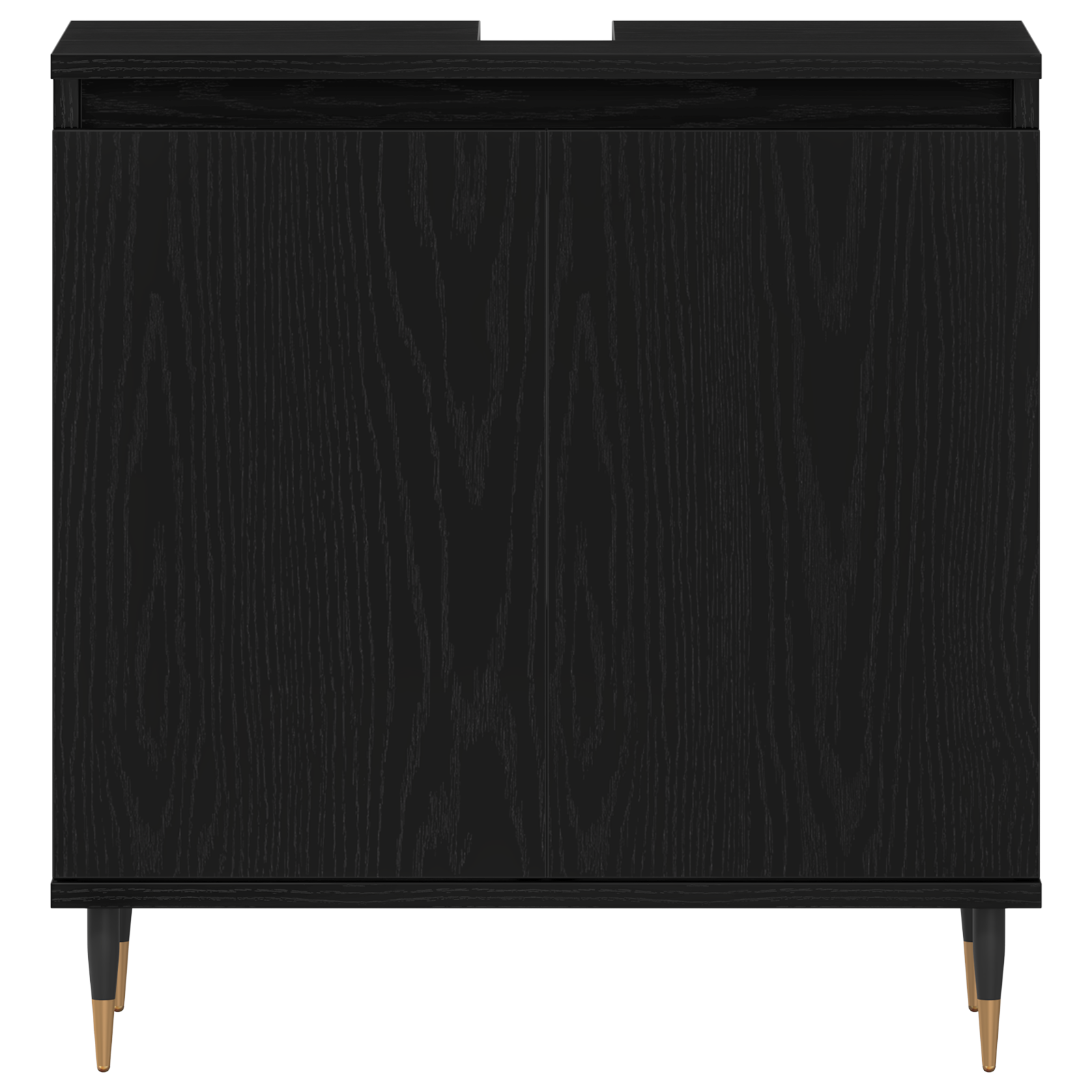 Set de mobilier baie 3 piese Stejar Negru Lemn Prelucrat GartenMobel Dekor
